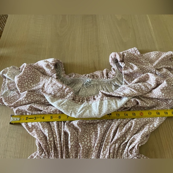 White Birch| Blush Pink Polka Dot Tiered Ruffle Mini Dress, Babydoll Style••• - Picture 10 of 12